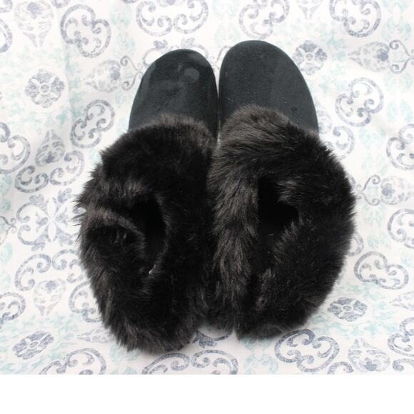 Isotoner Womens Microsuede‎ Mallory Boot Slippers Womens Size 9,5-10 Black - Picture 7 of 8